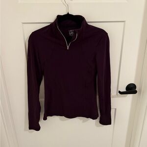 Liberte LeMieux Quarter Zip Performance Top Burgundy Plum US 4 UK 8
